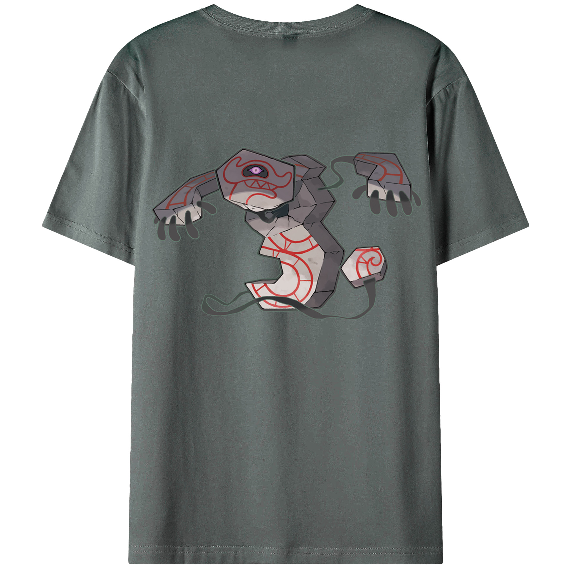 （画像用） ポケットモンスター Pokémon 綿100％ メンズ半袖Tシャツ（バックプリント） 通気性
